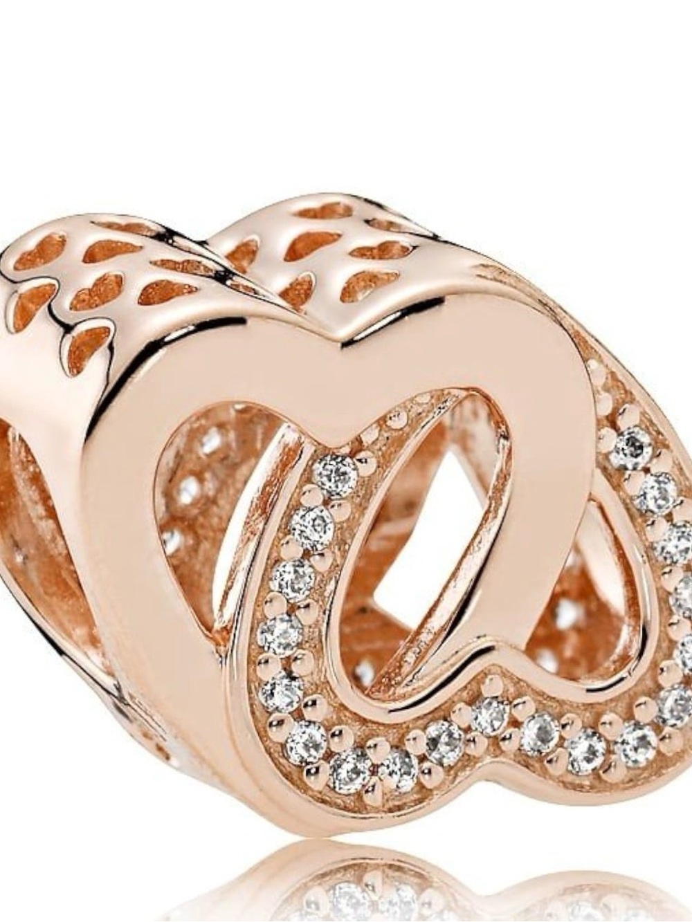 Pandora Entwined Hearts Rose Gold Charm